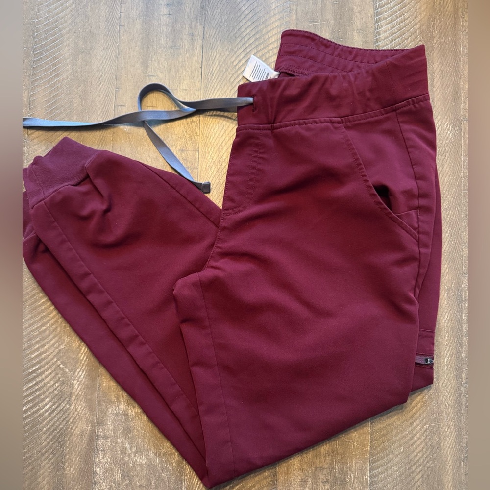Figs Burgundy scrub Pants